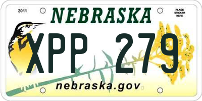 NE license plate XPP279