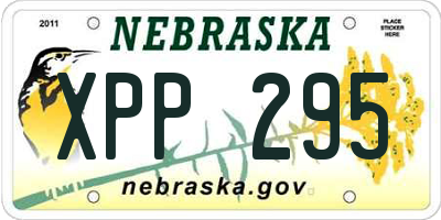 NE license plate XPP295