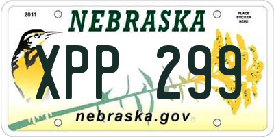 NE license plate XPP299