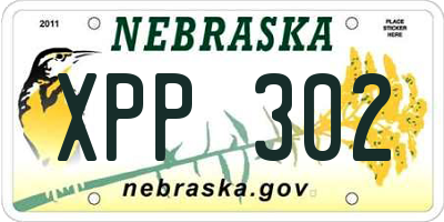 NE license plate XPP302
