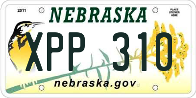 NE license plate XPP310