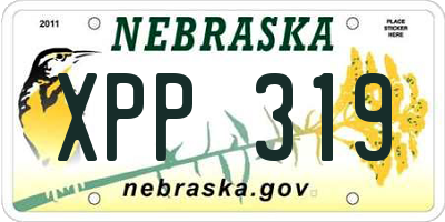 NE license plate XPP319