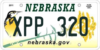 NE license plate XPP320