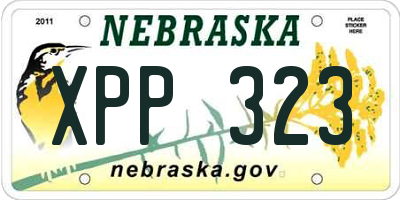 NE license plate XPP323