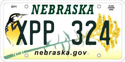 NE license plate XPP324