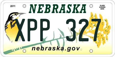 NE license plate XPP327