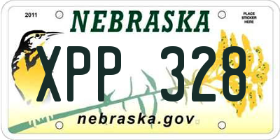 NE license plate XPP328