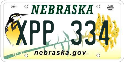 NE license plate XPP334
