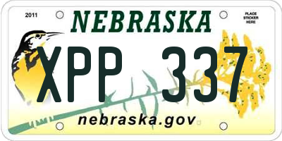 NE license plate XPP337