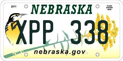 NE license plate XPP338