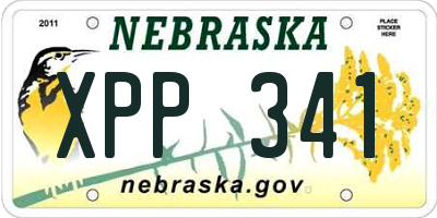 NE license plate XPP341
