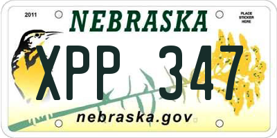 NE license plate XPP347