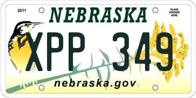 NE license plate XPP349