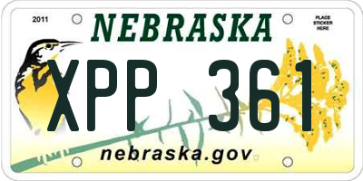 NE license plate XPP361