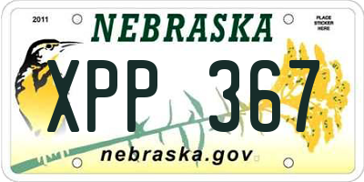 NE license plate XPP367