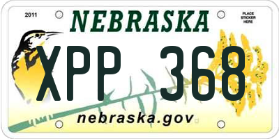 NE license plate XPP368