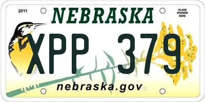 NE license plate XPP379