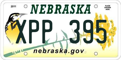 NE license plate XPP395