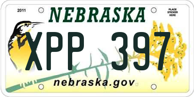 NE license plate XPP397