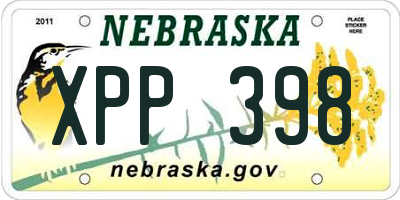 NE license plate XPP398