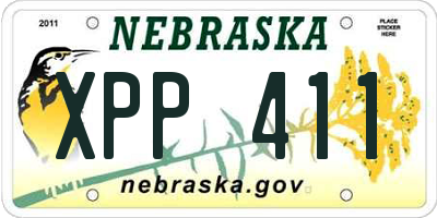NE license plate XPP411