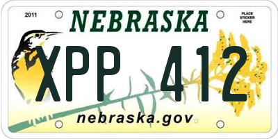 NE license plate XPP412
