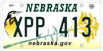 NE license plate XPP413