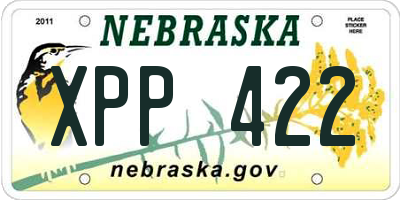 NE license plate XPP422
