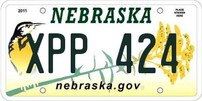 NE license plate XPP424