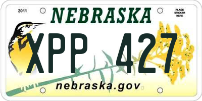NE license plate XPP427