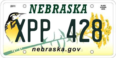 NE license plate XPP428