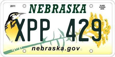 NE license plate XPP429