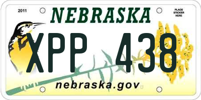 NE license plate XPP438