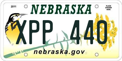 NE license plate XPP440