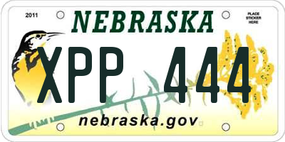 NE license plate XPP444