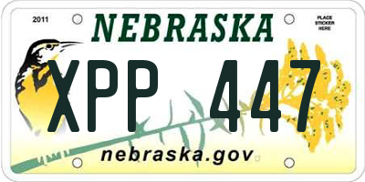 NE license plate XPP447
