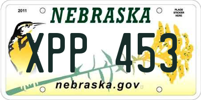 NE license plate XPP453