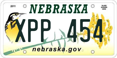 NE license plate XPP454
