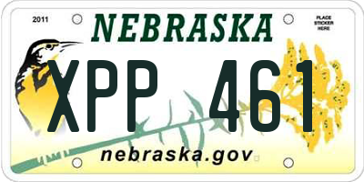 NE license plate XPP461