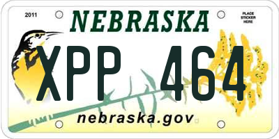 NE license plate XPP464