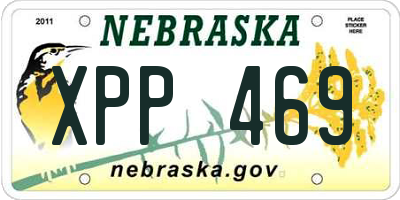 NE license plate XPP469