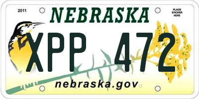 NE license plate XPP472
