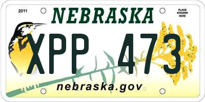 NE license plate XPP473