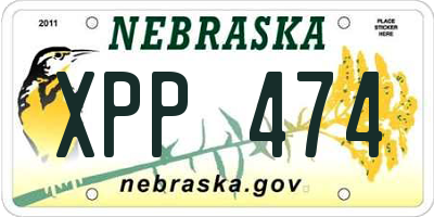 NE license plate XPP474