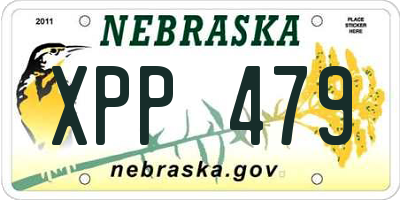 NE license plate XPP479