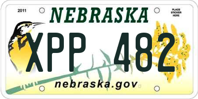 NE license plate XPP482