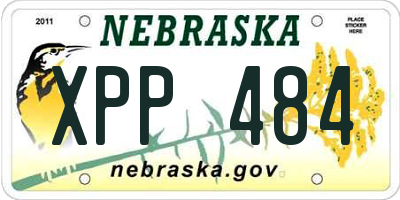 NE license plate XPP484