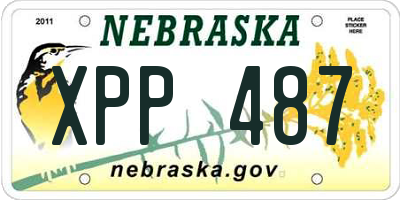 NE license plate XPP487