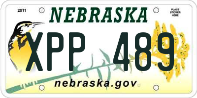 NE license plate XPP489