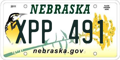 NE license plate XPP491